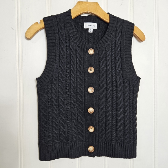 Evereve Sweaters Evereve Sweater Vest Cable Knit Womens S Davina